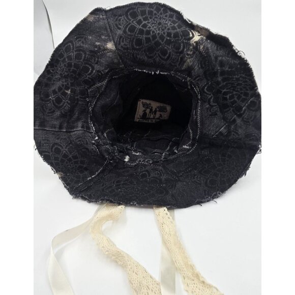 OOAK Magnolia Boho Stove Pipe Top Hat Indie Upcycled Cat Floppy Adjustable S - L - Picture 16 of 16